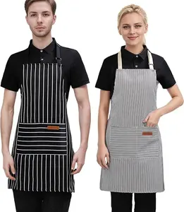 2-Pack Aprons for Women Men with Pockets, Adjustable Bib Kitchen Apron, Chef Aprons for Cooking Baking BBQ