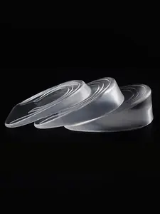 Silicone Heel Lifters 1/2cm, Invisible Half Pad for Women & Men, Shock Absorbing Sports Insoles, Transparent Height Boosters, Invisible Heightening Insoles