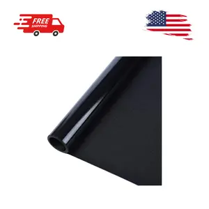 Blackout Window Film, Sun Heat Blocking Privacy Cover for Glass 17.5 x 78.7 Inches