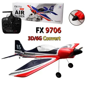 FX9706 RC Plane 580MM Fixed Wing Glider 5 CH 3D/6G Remote Control Aircraft 2.4G Brushless Motor Fighter Model Toys for Children