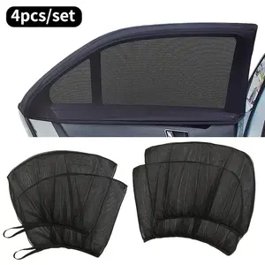 4 Pack Car Window Screen, Window Screens for Camping Breathable Mesh Car Window Cover for Privacy Blackout Full Car Window Sunshade Protection from UV, Universal for Most Cars
