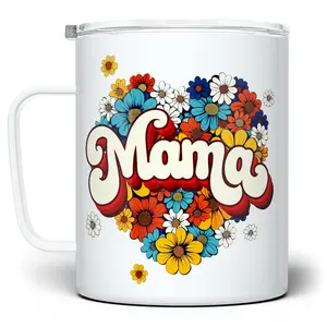 LOFTIPOP Retro Floral Mama Coffee Mug, Mother's Day Mom Gifts, Designed and Printed in the USA by Loftipop