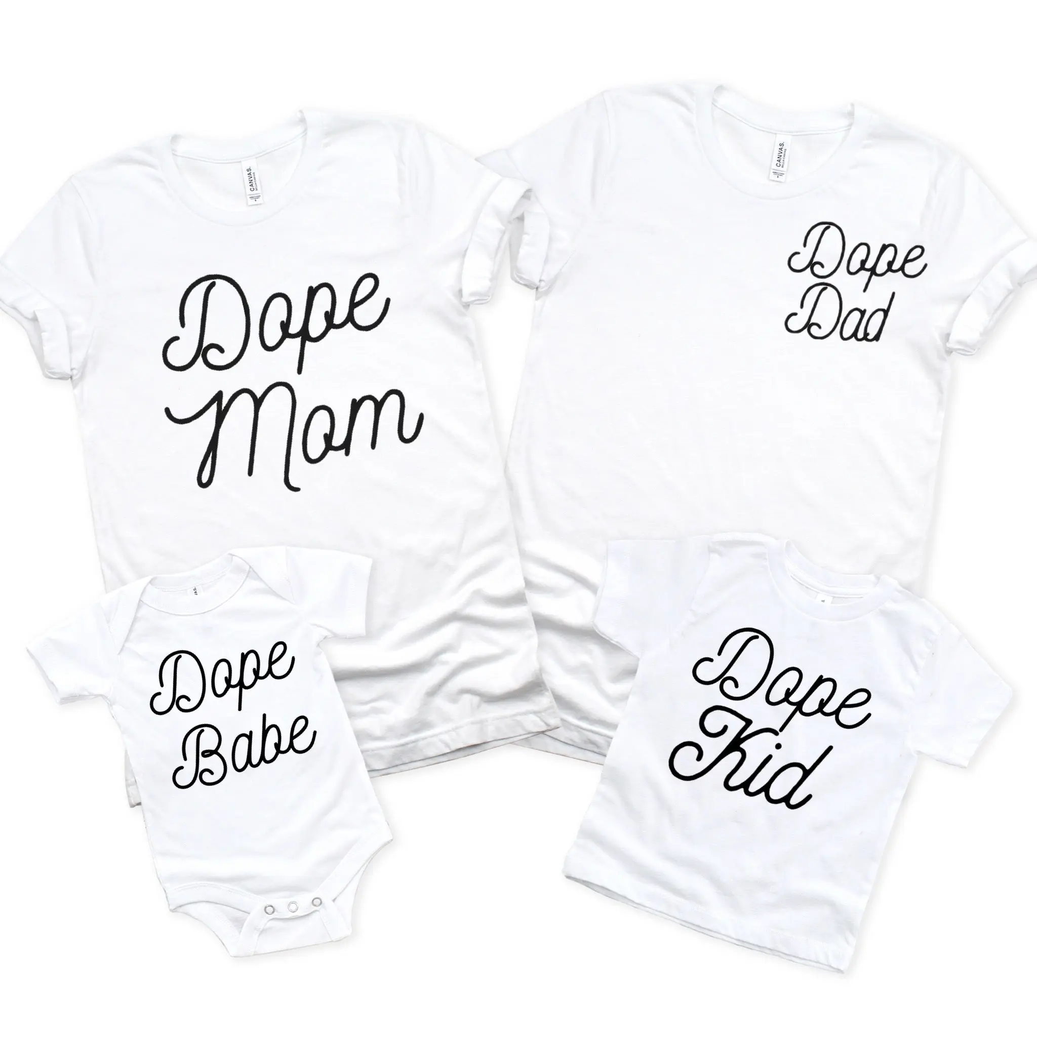 Matching Couple Outfits - Dope Family Collection (White)