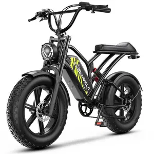 Electric Bike for Adults 1500W Peak 20" Fat Tire All-Terrain E-Bike 80+Miles 30MPH Electric Dirt Bike for Road Sand Mountain Snow - 48V 20 Battery Powered Electric Motorcycle