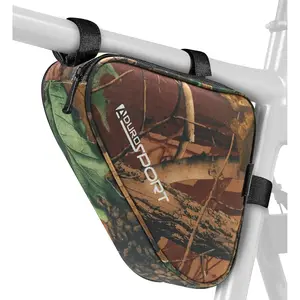Aduro Sport Bicycle Bike Storage Bag Triangle Saddle Frame Pouch for Cycling (Tree Camo)