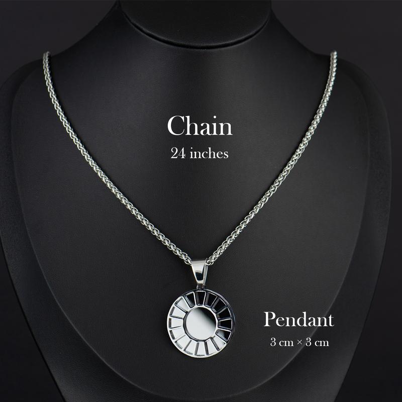 Holylegend Mac Miller Divine Feminine Necklace, Mirror Pendant Jewelry in Gold & Silver, Inspired Gift for Music & Fashion Lovers Cross Chain Design