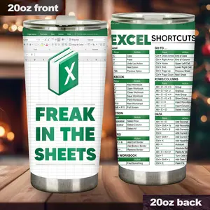 Funny Tumbler Coffee Mug Spreadsheet Design with Freak in the Sheets Print Perfect for Accountants, Finance Professionals, Bankers, Coworkers, CPA, CFO, Analysts- scs12988