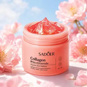 Collagen Niacinamide Jelly Cream, Lightweight Non‑Sticky Facial Moisturizer for All‑Day Deep Hydration, Supports Skin Brightening, Even Tone & Boosting Skin Elasticity for Glass Skin Glow