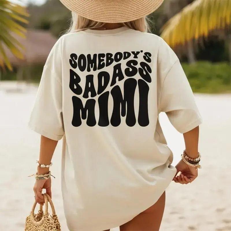 Comfort Colors Somebody’s Badass Mimi Shirt, Funny Grandma T-shirt, Retro Family Tee, Cool Gift for Mimi, Casual T-shirt, Apparel Made In The USA