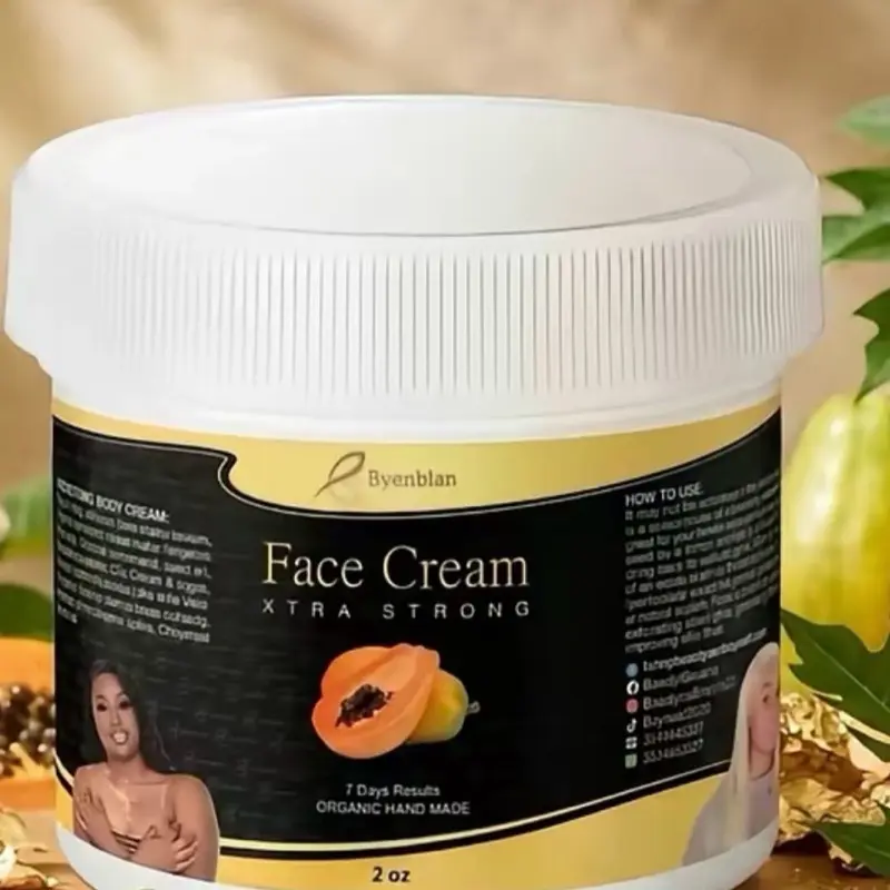 Byenblan Papaya Face Cream - 2oz Hydrating Moisturizer for Daily Skincare, Boosts Skin Moisture, Hydrate