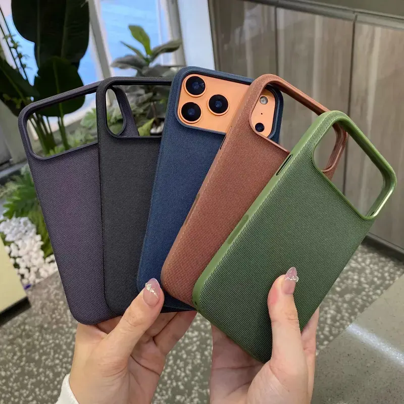 Luxury Tech-Woven Magnetic Wireless Charging Smartphone Case, Magsafe-Compatible Accessory for iPhone 17 Air, 17, 16, 15, 14, 13 Pro Max for Cellphone & Handheld Devices
