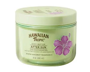 Hawaiian Tropic After Sun Body Butter with Coconut Oil, 8oz, After Sun Lotion, Moisturizing Body Lotion, After Sun Moisturizer, Coconut Body Butter, After Sun Care, After Sun Skin Care, 8oz