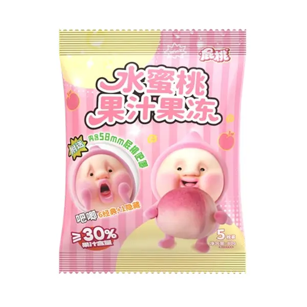ZUO  Peach Fruit Juice Squeeze Konjac Jelly 80g