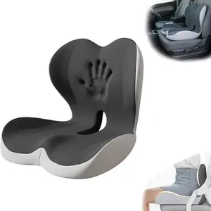 1 Pc Ergonomic Integrated Seat Cushion with Back Support, Comfortable for Office, Car, Home, Learning & Leisure, Memory Foam Padding