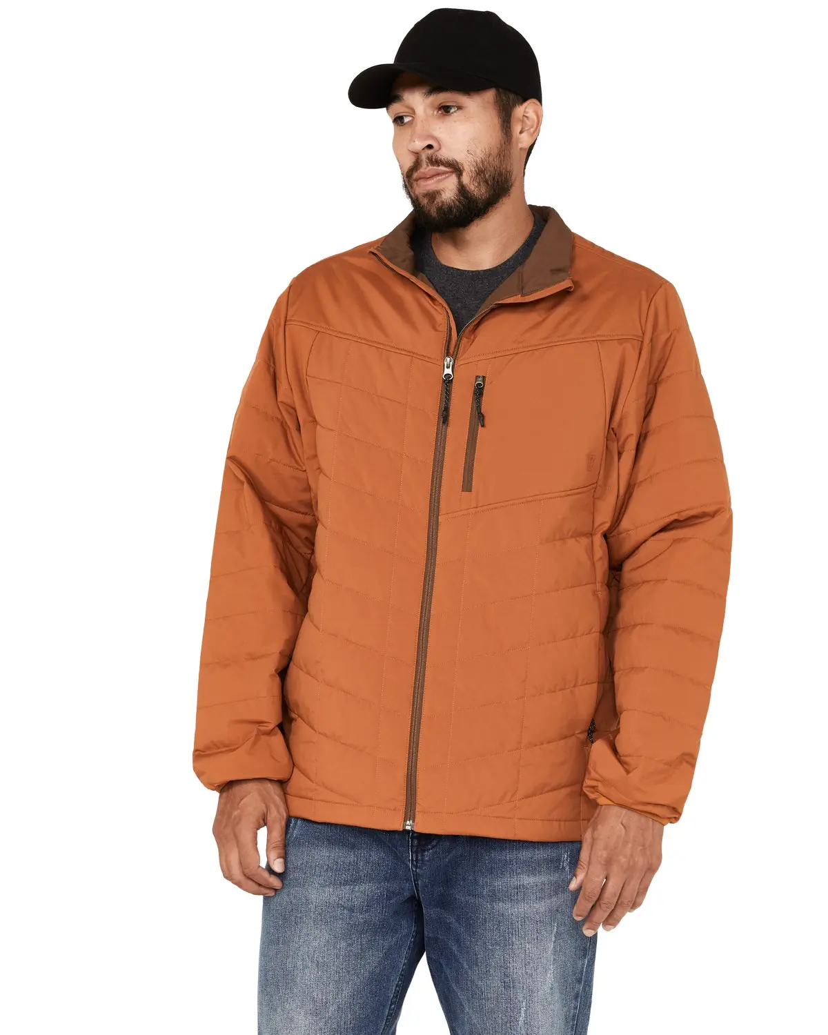 Brothers And Sons Men's Men'S Performance Lightweight Puffer Packable - Basfa22o17-Orange