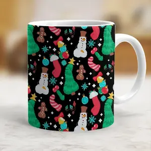 BNB – Hidden Christmas Peens Pattern Ceramic Mug 11oz/15oz, Christmas Peens Coffee Cup Gift for Besties Coworker Colleague Workmates on Birthday Halloween Christmas, Hilarious Office or Home Office Drinkware Reusable And Washable Coffee Cup