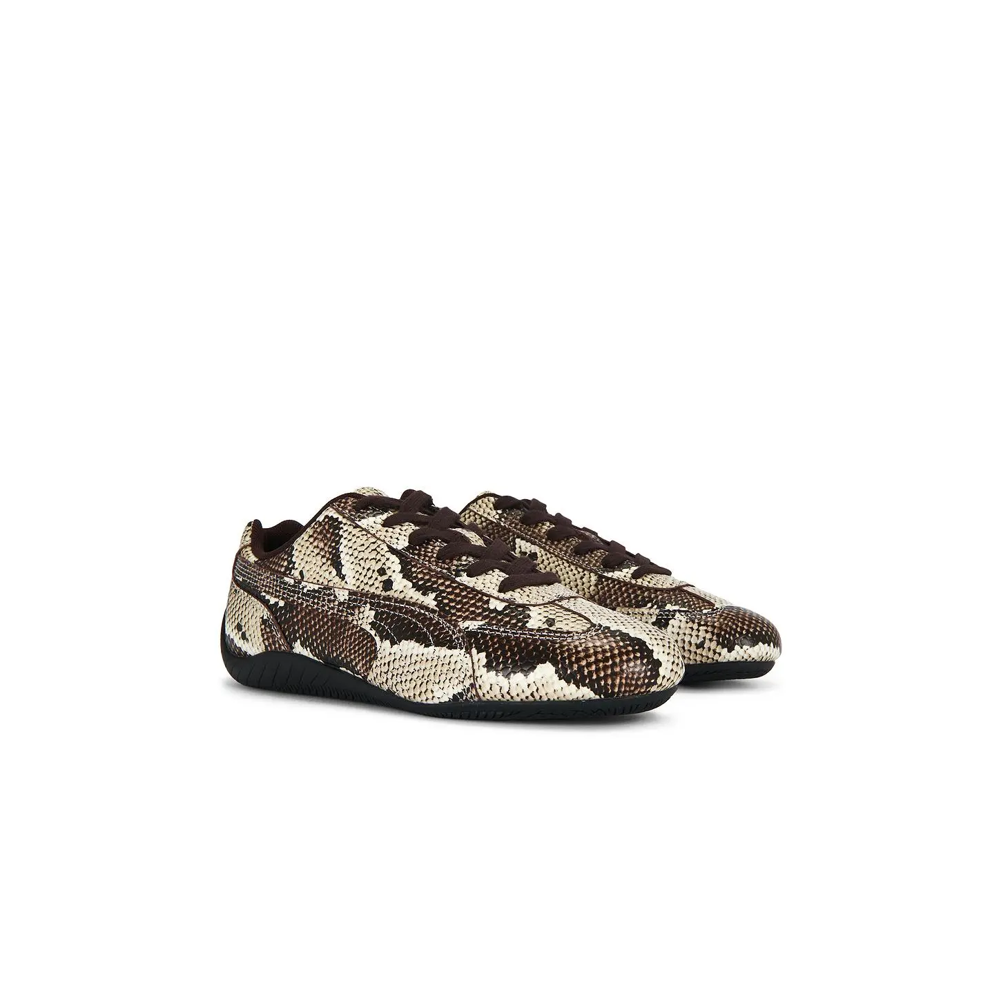 Puma Select Speedcat Snake Sneakers in Bitter Chocolate & Toasted Almond