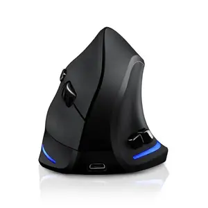 Stylish Vertical Wireless Mouse Game Rechargeable Ergonomic Mouse Modern Design RGB Optical USB Mice For Windows Mac 2400 DPI 2.4G Mice