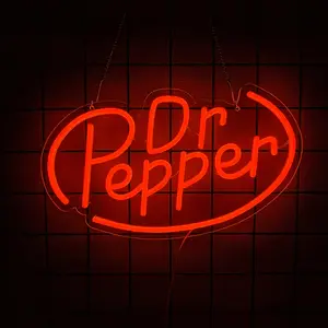 Dr Pepper Neon Signs for Wall Decor,LED Neon Lights for Bedroom Led Business Signs Suitable for Drinks Shop、Man Cave、Christmas Gifts,USB Powered Easy Hanging, Decorative Neon Light