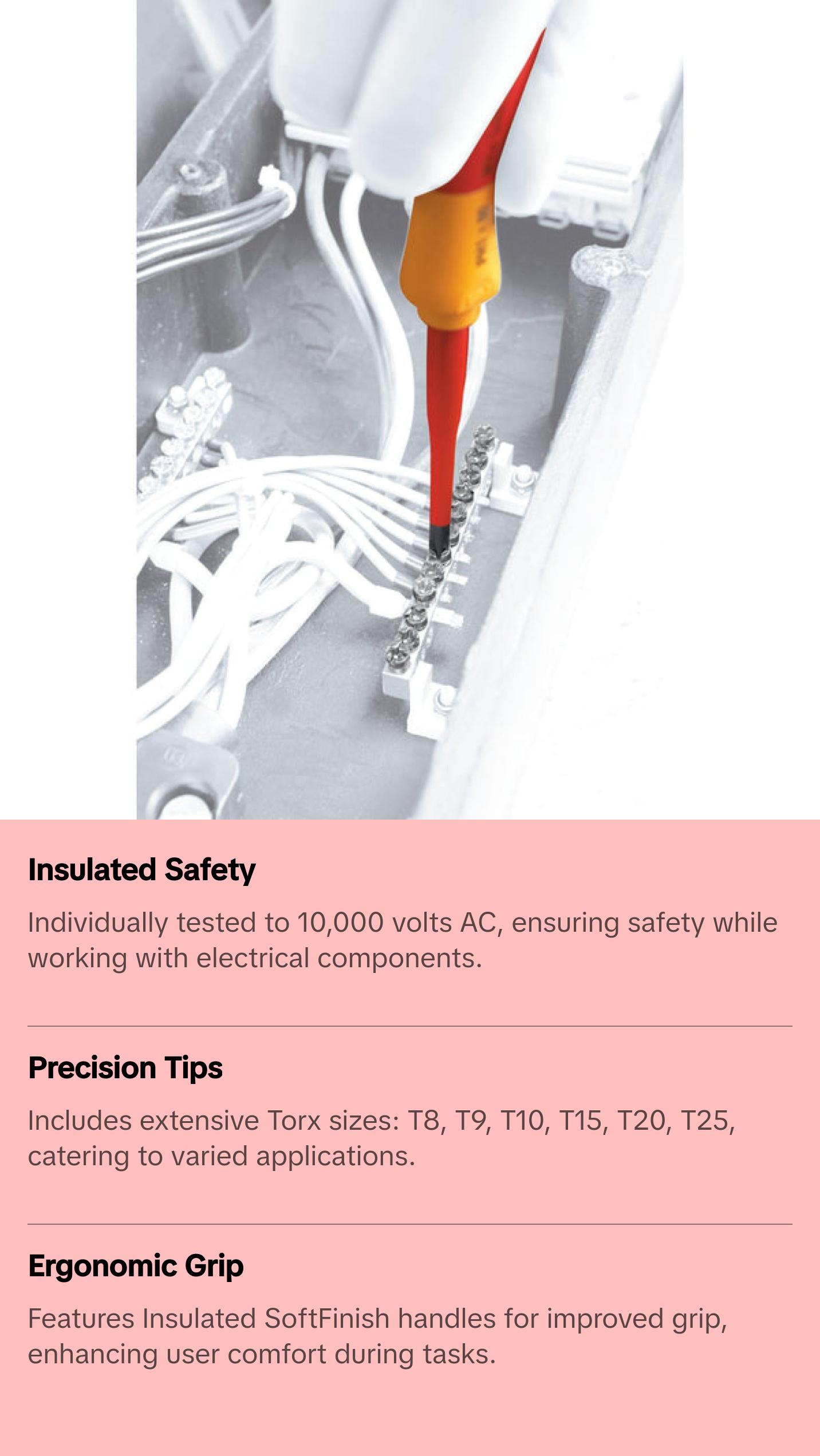 Wiha Tools 32590 Insulated TORX Screwdriver Set, 6 Pc.