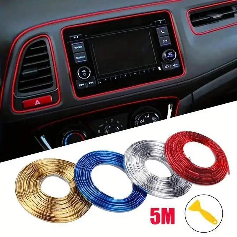 5M Car Interior Decorative Strip, Universal Car Interior Decorative Strip, Car Interior Decoration Accessories for Car Gap Filling Molding Line