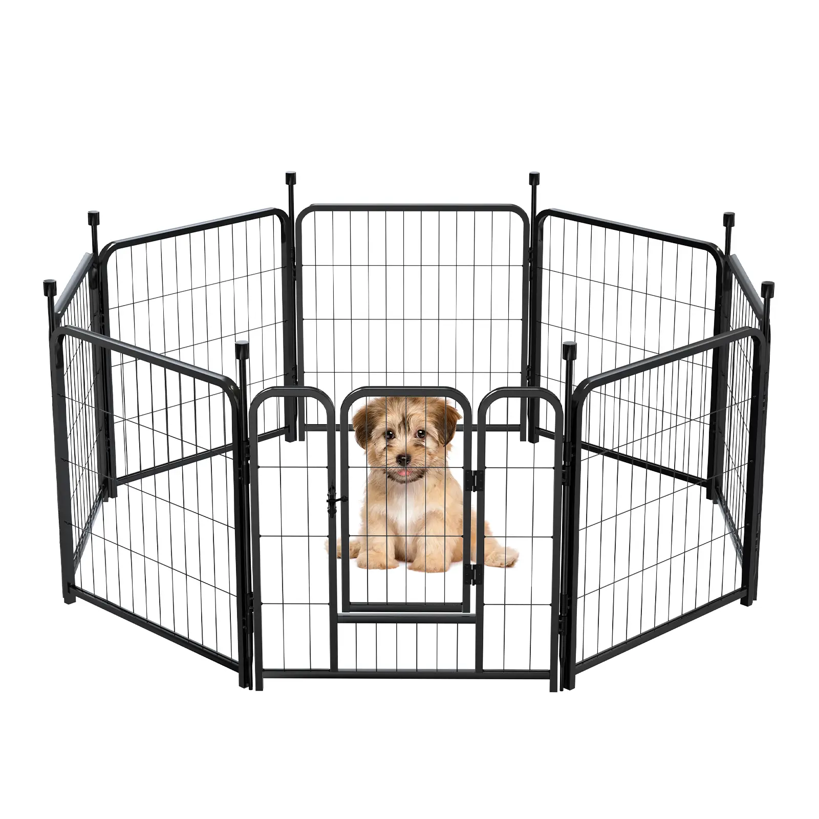 Anyask Dog Playpen, 24 inch 8 Panels RV Camping, Foldable Metal Exercise Puppy PlayPen, Patented corral para perros, BlackFriday Christmas Gifts