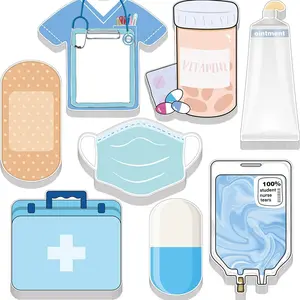 Nurse-Themed Sticky Note Set, 30 Cute Medical Memo Pads, Ideal Gift for Healthcare Professionals and Nursing Students, Perfect Office Stationery & Supplies, Medicine Labels