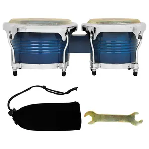 Mbat Bg-36 High-End 7+9 Inch Oak Cowhide Bongo Drum Set, Professional Percussion Musical Instruments, Durable and Sound Quality Design