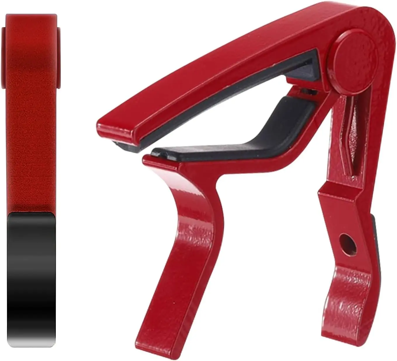5 Core Guitar Capo for Acoustic & Electric Guitar Quick Change Kapo for 6 String Banjo Mandolin & Ukulele Fast Clip On - CAPO RED