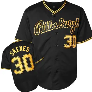 Custom Mens Pittsburgh Seattle Baseball Stitched T-Shirt for Sports Fan  Baseball Jersey