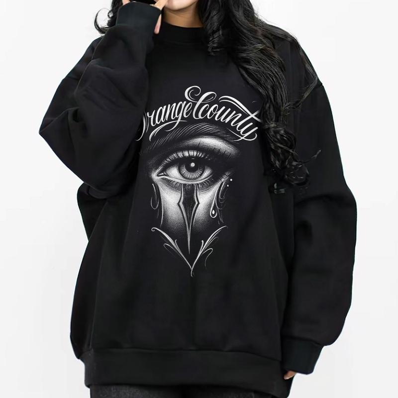 Original County Chicano Clothing Clothes Oversized Graphic Tee for Men & Women Medium Heavy Polyester Hoodie Sweatshirt Loose Fit Casual Streetwear