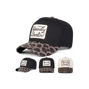 2026 Unisex Howdy Darlin Baseball Cap, Adjustable Sun Protection Hat, Casual Fitted Design, Suitable for Spring & Fall, Outdoor Travel Beach Vacation, Animal Print Snapback
