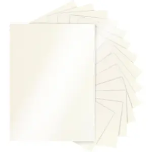 28 Sheets Cream Shimmer Cardstock 8.5 x 11 Off White Paper, 92lb Heavyweight Glossy Card Stock for DIY Cards Making, Business Cards, Wedding Invitations, School Crafting, Menus