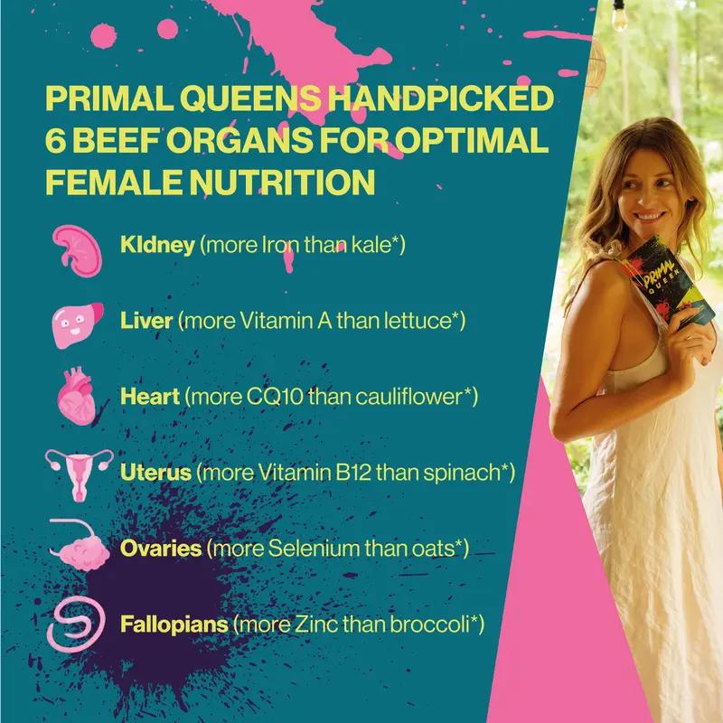 Primal Queen Beef Organ Superfood - 90 Day Refill (3-pack)