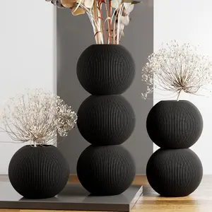 Matte Black "BUBBLE" Vase - Waterproof 3D Vase - Unique and Fun Decor - Great for Gifts 3, 6, or 9 inch vase
