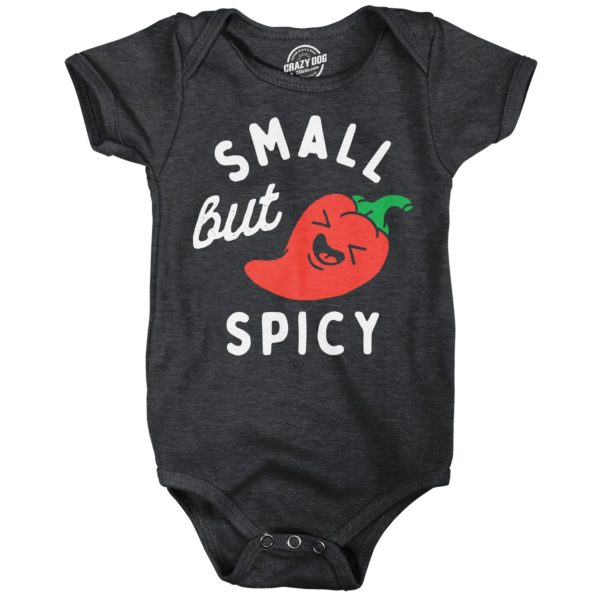 Small But Spicy Baby Bodysuit Funny Hot Pepper Jumper For Infants Funny Baby Onesies Funny Food Onesie Novelty Onesie Black -