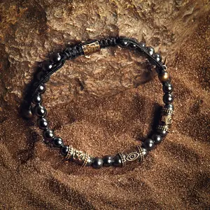 Grounding Force - Hematite Macrame Bracelet