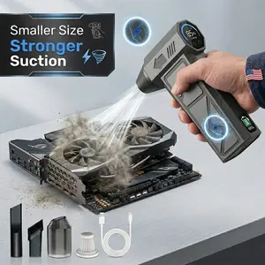 Electric Air Duster,4-speed, Rechargeable Cordless Compressed Air Blower, 100000 RPM Portable Air Blaster for Computer Keyboard, Car Detailing, PC Cleaning, Home & Office Use lightweight design
