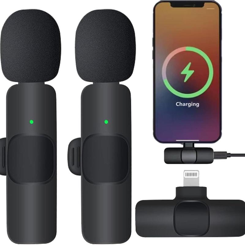 Wireless Lavalier Microphone For IPhone Android Camera USB-C With