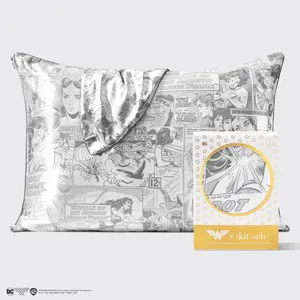 Wonder Woman x Kitsch Pillowcase - Comic Print