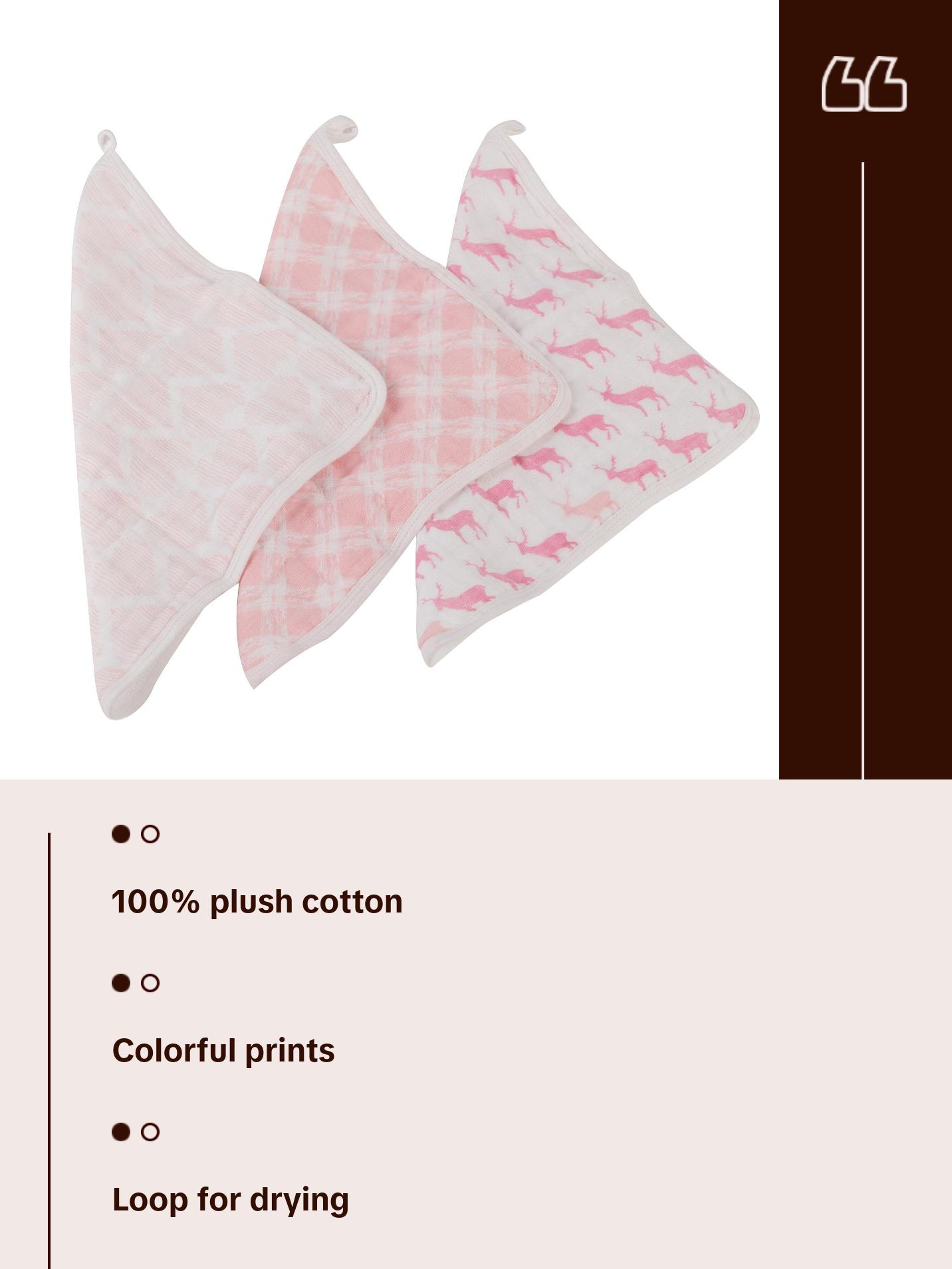 Pop of Pink Wash Cloth set 3PK