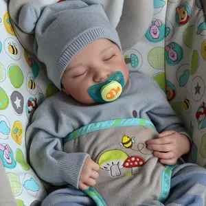 BABESIDE Lifelike Reborn Baby Dolls Boys - 17-Inch Real Baby Feeling Realistic-Newborn Baby Dolls Full Body Vinyl Doll