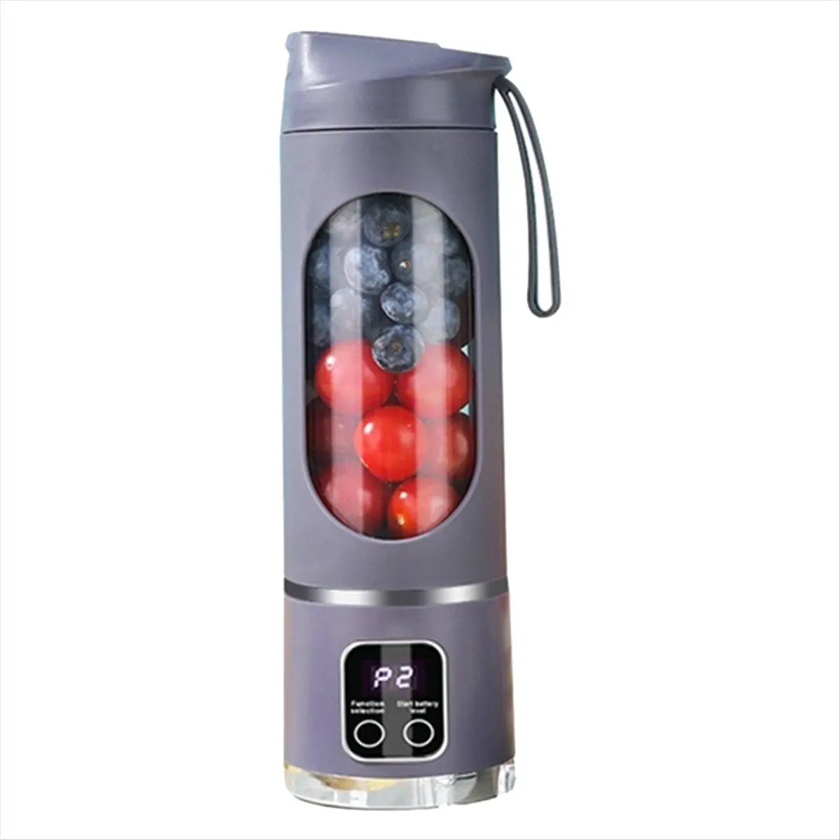 USB Rechargeable Portable Blender 8 Blade Mini Ice Crusher with Digital Display 3 Modes Portable Blender Purple