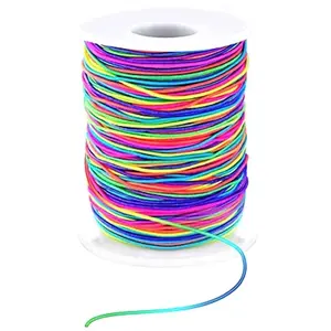 45m/147ft Rainbow Strings For Jewelry Making, Beading & Crafts - 1mm/0.039in Sturdy Thread Fabric Crafting Cords -Beading Cords & Threads