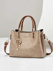 Women's Fashionable Detachable Shoulder Strap Handbag, Convertible Crossbody Bag, Casual Versatile Zipper Design Shoulder Bag for Work & Daily Used, Trendy High-quality Daily Commuting Bag