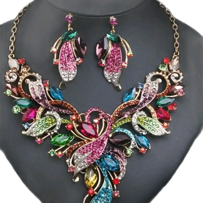 Multi-Piece Collar Jewelry Set, Fashion Costume Accessory
