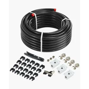 VEVOR Air Compressor Line Kit, 100FTx 3/4, HDPE-Aluminum Compressed Air Piping System, Leak-Proof, Pressure-Resistant Easy-to-Install, Compressed Air Line Tubing Kit for Garages Workshops, Black