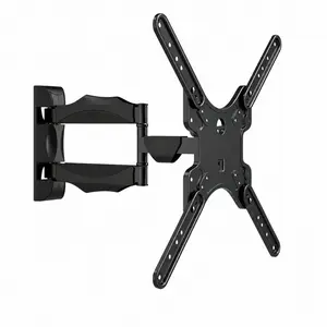 Wall Mount TV Stand for 32-55 Inches, Vesa 100x100~400x400mm, Single Bolt Corner Bracket, Supports Up to 70lbs, Multi-Functional, Space-Saving