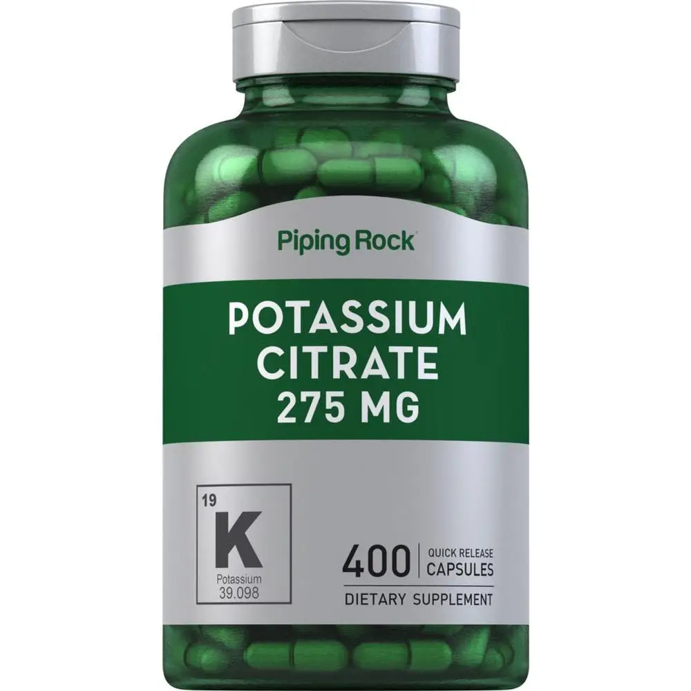 Piping Rock Potassium Citrate Supplement | 275 mg | 400 Capsules | Non-GMO, Gluten Free