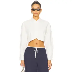 ALL THE WAYS Tara Button Up Top in White
